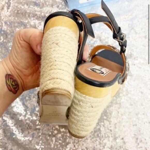 Lanvin studded wood espadrille wedges - Picture 3 of 9